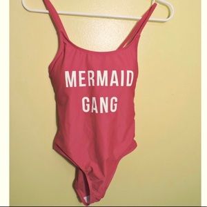RED ONE PIECE BATHING SUIT